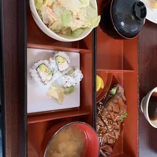 beef teriyaki lunch bento