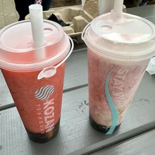 Strawberry Cooler (L) and Strawberry Cloud (R)