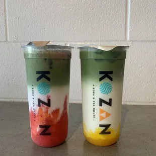 Strawberry Matcha and Mango Matcha