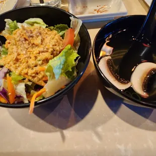 two bowls of food