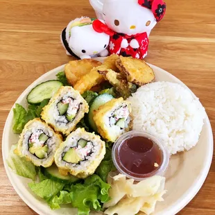 Tempura California Roll + Assorted Tempura