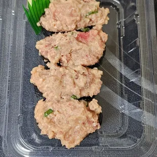2 orders of spicy ahi nigiri...