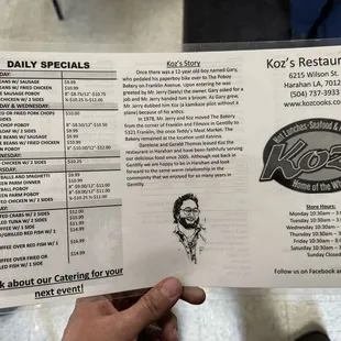 2024 Menu