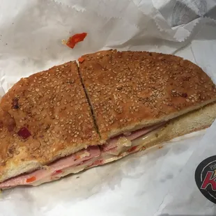Half a Muffaleta - toasted!