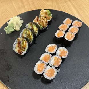 Shrimp Tempura Roll &amp; 2 Salmon Rolls