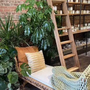 Leading into the candle wall. Not sure who uses this chaise but I would be up for it!