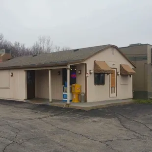 the front of the restaurant