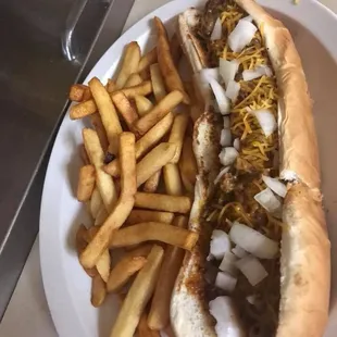 Foot long hot dog