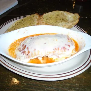 Lasagna meal.