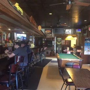 a pool table and billiards