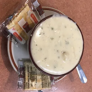 Cream of potato soup. Tastes marvelous!