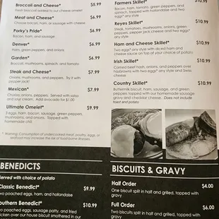 Part of the menu