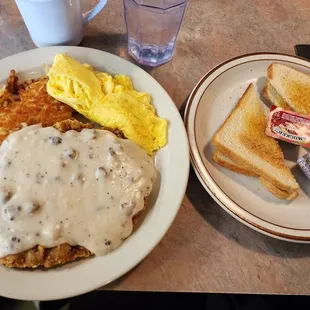 Country fried steak breakfast