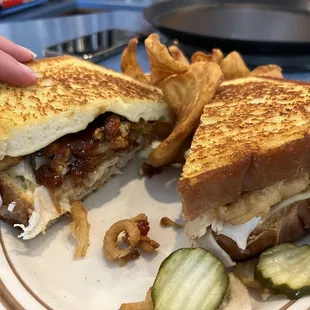 Triple B Turkey Melt with sidewinder fries