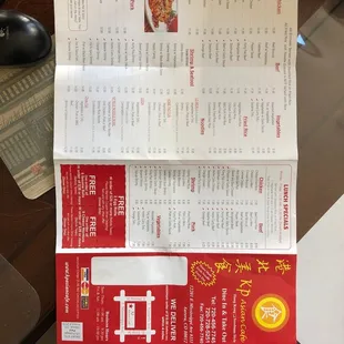 Takeout Menu, page 1