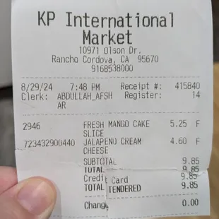 MOLDY "fresh" mango cake $5.25 - 8/29/24