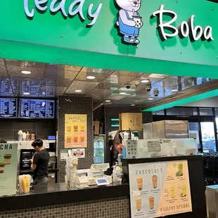 the front of the restaurant