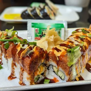 Spicy tuna and shrimp roll. J#13.