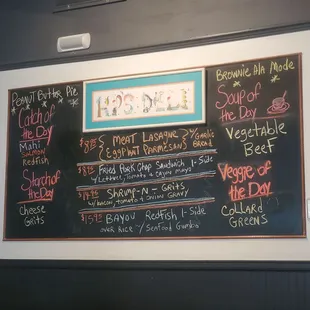 Specials of the day.