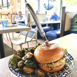 Veggie Burger with Brussels