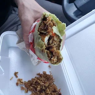 Thai chicken wrap