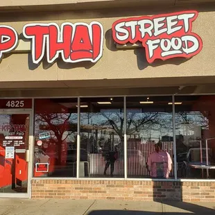 the front of the store
