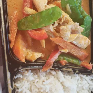 Chicken red curry