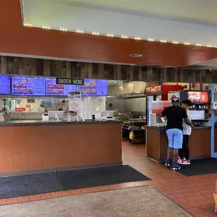 a woman ordering food