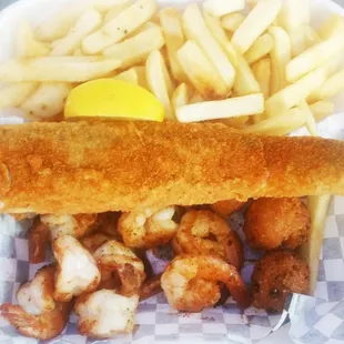 1 pc Whiting &amp; 10 Shrimp Combo