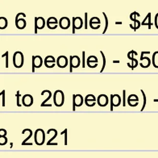 karaoke pricing as of monday, november 8, 2021 (this pricing is consistent all week, no happy hour specials)