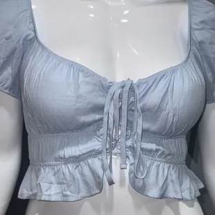 Baby blue crop top