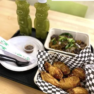 chicken wings padseeeew cucumber mint &amp; lime