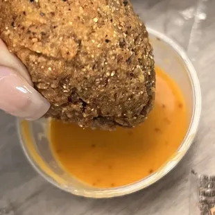 Boudin balls - the sauce is