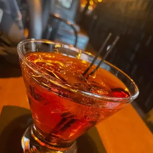 Vodka with splash of cranberry juice