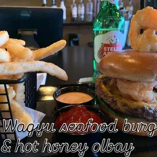 Wagyu seafood burger