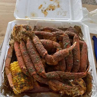 Snow crab and shrimp platter