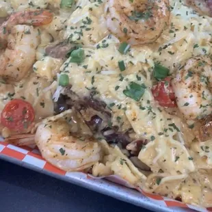 Blackened pasta w/ shrimp