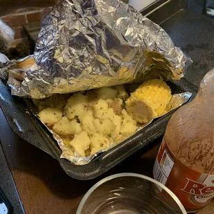 a tray of food on a table