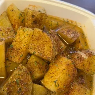 Side of potatoes, in butter sauce