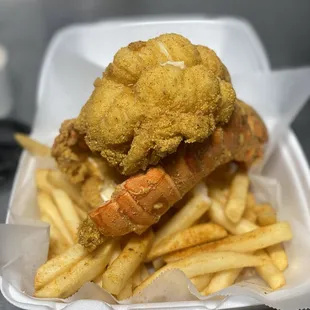 Fried lobster