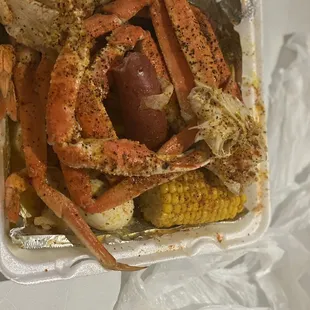 Snow crab and shrimp boil