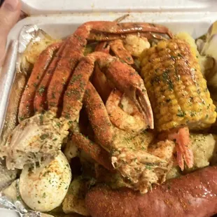 Crab and Shrimp Plate