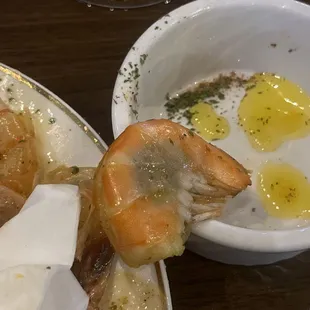 Undercooked shrimp