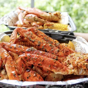 The #1 Krab and Shrimp Platter