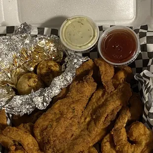 Fried Fish and Shrimp Tray