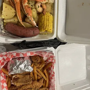 Catfish and seafood boil