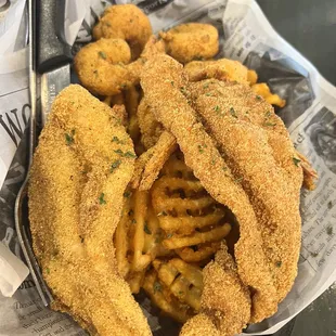 fried fish and fries