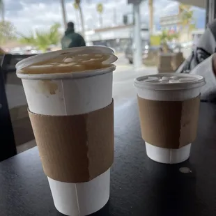 two cups of coffee
