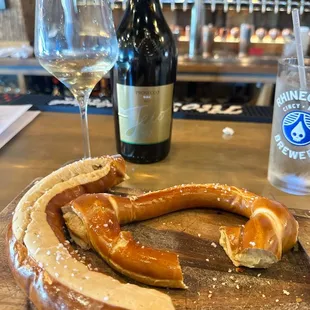 I ate first, because it was too good to let the camera eat first! Pretzel and beer cheese! KH5!
