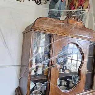 a display of antique items